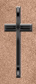 Black Single Cross Shimmer Bronze